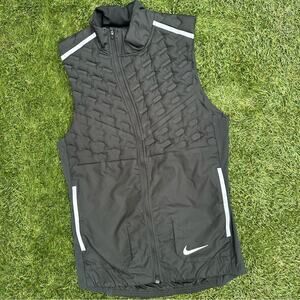 Nike Men's Aeroloft Goose Down Lightweight Full Zip Vest Ventilated Reflective S